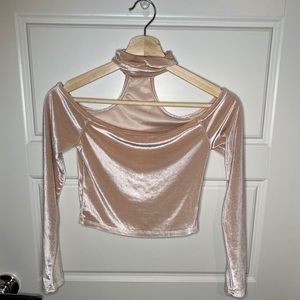 Cropped velvet top